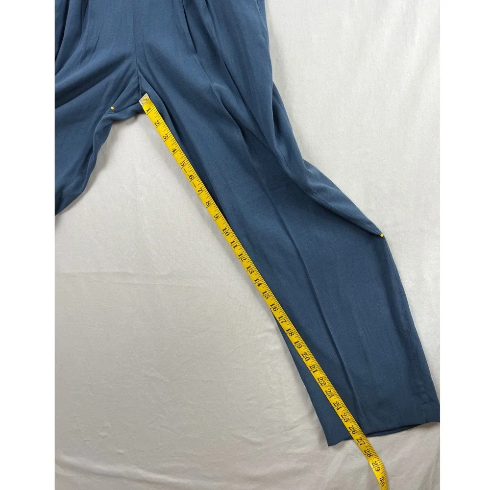 Coldwater Creek Pant Suit Women S Blue Jacquard Jacket Pleated Trousers Set